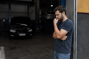 Motorista com medo